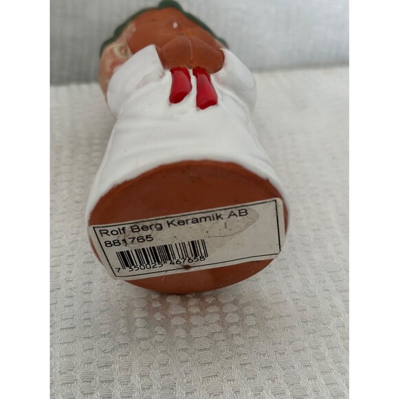 Rolf Berg Pottery, Swedish Girl/ figurine,  wearing Lucia Costume , 5.25” x 2” - Picture 6 of 6